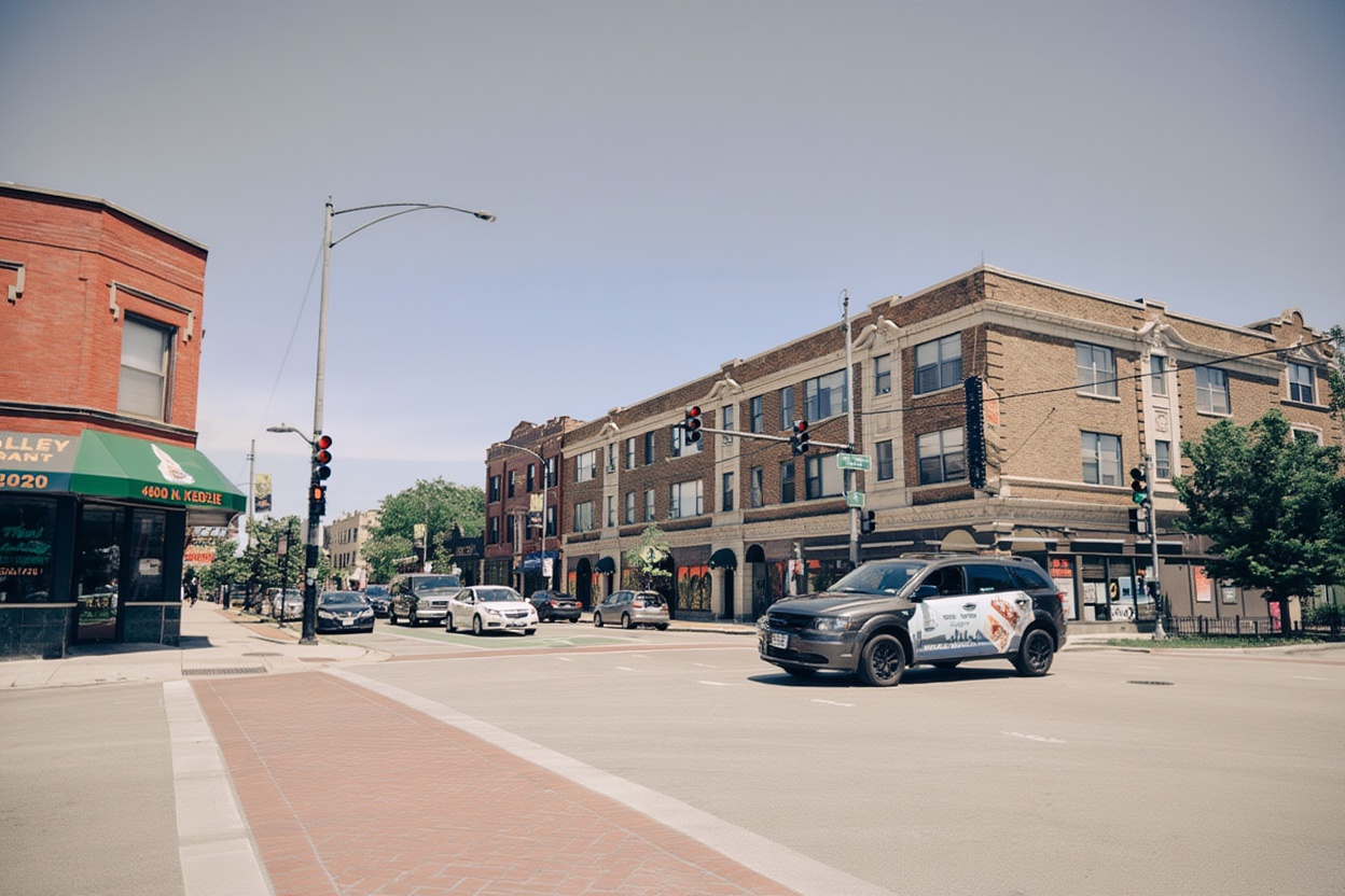 Wicker Park's Damen and Milwaukee intersection — the center of the northwest side